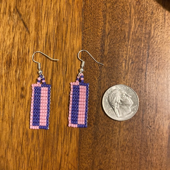 Handmade Beaded Earrings - Picture 2 of 3
